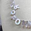 Accesorios transfronterizos nácar blanco natural 26 letras inglesas cuentas de concha cuentas sueltas joyería de moda accesorios de joyería para bricolaje