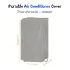 Funda sin bolsillos para aire acondicionado, Funda para aire acondicionado portátil, Funda impermeable y a prueba de polvo, Funda a prueba de polvo para interiores, Bolsa de almacenamiento, Negro