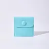 Bolsa con Cierre a Presión Joyería Prehecha Terciopelo Terciopelo de Doble Cara Pulsera Solapa con Cierre a Presión Bolsa con Logotipo Impreso Bolsa para Empaque de Joyería
