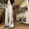 Marca de Moda de Hong Kong Pantalones Paracaidistas para Hombre Verano 2025 Delgados Holgados Rectos Pierna Ancha Casual Pantalones Cargo de Seda de Hielo