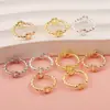 Anillo de Cobre Chapado en Oro de 18 Quilates con Cuentas Retorcidas de Alta Retención de Color Hebilla de Cuentas de Doble Agujero Accesorios para Pulseras Collares DIY
