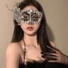 Maquillaje Fiesta de Disfraces Maquillaje de Media Cara Máscara de Encaje de Media Cara para Mujer Máscara de Plumas de Halloween Accesorios para Fotos