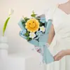 Producto Terminado de Girasol Tejido a Mano, Ramo de Hilo, Regalo de Vacaciones, Flores Artificiales Tejidas Simuladas, Venta al por Mayor Transfronteriza