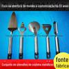 Terno de talheres de aço inoxidável terno de utensílios de cozinha de metal de aço inoxidável cozinha ao ar livre pequenos utensílios de cozinha