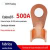 Terminal de Fio Aberto de Cobre Ot Ot-500A (1 Peça) Terminal de Fio Conector Redondo de Cobre Olhal de Fio Terminal Nu