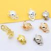 Latón electrochapado en oro y plata con clip semicircular para arete de anillo sin agujero en la oreja clip para la oreja accesorios para aretes DIY 20 piezas