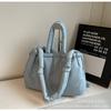 Bolso Cubo Casual de Gran Capacidad Coreano 2026 Nuevo Elegante Nicho Bolsa Nube Bolso de Mano de Tela Bolso de Hombro Cruzado