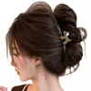 Presilha de Garra Elegante Fosca em Formato de Coração Grande para Mulheres, Acessório de Cabelo Primavera/Verão, Toque de Luxo, Novo Modelo 2026 Presilha Tubarão Ornamento de Cabelo
