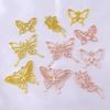 Marco de pegamento de mariposa dorada Accesorios de joyería hechos a mano para bricolaje Colgante de material de aleación de metal de pegamento color oro rosa