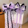 Pinza para el cabello para niños traje Kulomi Adorno para la cabeza de tendón de goma para niña Collar de princesa Lazo Accesorios para el cabello Cadena para la frente de bebé
