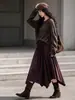 Novedad Otoño/Invierno 2026 Falda Meilade Irregular de Cintura Alta que Cubre la Cadera, Línea A con Dobladillo Ancho