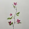 Clematis Moonlight Artificial Flor Artificial com Linhas Texturizadas, Flor Falsa Pendente para Decoração de Casa, Paisagismo, Adereços de Fotografia, Flor Decorativa