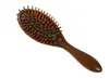 Pente massageador multifuncional de seis bordas de madeira e cinco dentes, pente de cabo longo, sândalo, cinco dedos, cinco dentes, tendão, dentes grandes, pente de madeira fofo