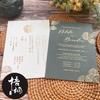 600g Papel de Algodón Letterpress Impresión Letterpress Estilo Hong Kong Doble Cara Dorado Invitación Tarjeta de Invitación Personalización