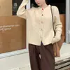 Casaco de suéter de fivela arco-íris estilo coreano doce estilo preppy estilo exterior outono e inverno solto glutinoso top cardigan malha