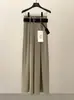 Calça Jianhe de Cintura Alta com Pregas Duplas e Perna Larga para Mulheres, Novo Estilo Primavera, Simples e Solta, Calça Casual Versátil para Trabalho e Lazer 59270