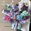 Papel de Seda Tie-Dye de Pensamiento de Siete Colores Papel de Tinta Papel para Envolver Flores Papel Fenghua DIY Hecho a Mano Florería Papel para Envolver Floral