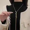 Moda Estilo Coreano Cobra Corrente Longa de Suéter Temperamento Versátil Outono e Inverno Colar Acessórios para Roupas Femininas Pingente Atacado