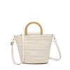 Bolso Cubo de Moda Tejido Retro 2025 Primavera y Verano Nuevo Color de Contraste Estilo Coreano Ins Bolso Casual Bolso Cruzado Estilo Extranjero