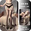 Atractivas medias sexys con hilos plateados, brillantes, con portaligas, de corte alto, transparentes, medias JK, que embellecen la piel, calcetines hasta la rodilla