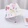 Comercio exterior sombrero de pescador para niños verano nuevo sombrero para el sol estampado de dibujos animados pequeño sombrero de dinosaurio sombrero de sol para bebé YT01