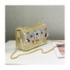 Bolsa Cobra Diamante Estilo Chanel Ombro Único Transversal Bolsa Gema de Cristal Bolsa Mãe Quente Bolsa Corrente Lantejoura Florida Bolsa Furada