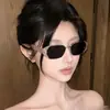 Gafas de sol con montura gruesa tipo Little Red Book, gafas de sol con protección solar para mujer, moda europea y americana para chicas, gafas de sol redondas para adelgazar el rostro, resistentes a los rayos UV