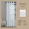 Venda Quente Transfronteiriça Cor Sólida Perfurada 100% Poliéster Cortinas Voil Semi-Blackout Decoração Sala de Estar Varanda TEMU Prontas para Uso Dropshipping