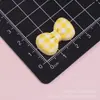 Acessório de resina com laço xadrez multicolorido brilhante, chaveiro DIY com cola creme, grampo de cabelo, material para acessório de cabelo