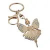Ventas Directas de Fábrica Moda Creativa Linda Ángel con Diamantes Strass Llavero Colgante Accesorios Regalos