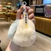 Suerte Colgante de Peluche de Caqui Llavero Adorno Caqui Suerte Colgante para Coche Adorno de Piel Sintética de Conejo Regalo