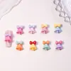 Versátiles Accesorios de Uñas de Color Macarrón Caramelo Campana Accesorios de Uñas Artísticos Lazo Resina Tridimensional Portátiles Accesorios para Uñas Accesorios para Pasador de Pelo