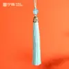 17CM Nudo chino borla pequeño colgante marcapáginas bolsita Hanfu borla abanico colgante caja de regalo decoración de teléfono móvil colgante bolsita