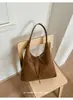 Bolsa grande retrô da moda para mulheres, nova bolsa de ombro casual texturizada, bolsa de ombro versátil de grande capacidade para o dia a dia