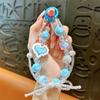 Bloques de Construcción Pulsera de Cristal Amor Cadena Doble Cadena para Teléfono Móvil Llavero de Coche Colgante Accesorios para Colgar Bolsa de Auriculares Accesorios para Funda de Teléfono Móvil