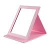 Espejo Plegable con Bordes Cubiertos de Cuero, Espejo de Maquillaje Portátil Estilo Princesa para Estudiantes, Duradero y Anticaídas, Ultra Claro al por Mayor