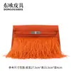 2026Kl Piel de Avestruz con Plumas de Avestruz Bolso de Hombro para Mujer Cuero Genuino Diseño de Nicho Bolso Kelly Moda Urbana