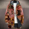 2025 Estación Independiente Transfronteriza Estampado de Leopardo Hawaiano Casual 3D Personalizado de Manga Corta Abrigo Largo de Algodón Estilo Holgado para Hombre