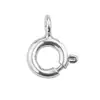 Plata de Ley 925 Redonda de un Solo Círculo Hecha a Mano DIY Joyería Pulsera Collar Conexión Final Accesorios Fábrica Stock Listo Entrega 48H