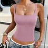 Di Yun Europeo y Americano Y2K Yoga Ajustado Color Sólido Chaleco Camiseta Sin Mangas Ropa de Mujer Otoño e Invierno 2026 Sitio Independiente de Amazon