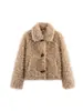 Para el Spot Transfronterizo Caliente de Aliexpress 2025 Chaqueta de Invierno Cálida de Estilo Europeo y Americano para Mujer con Piel Integrada