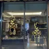 Bolsa de la Fortuna Pata de Gato de la Suerte Año Nuevo Festival de Primavera Pegatina de Vidrio Año del Caballo Adhesivo Electrostático Decoración de Ventana Pegatina de Pared Hogar Imagen de Año Nuevo