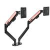 Soporte para monitor de computadora de doble pantalla de 13 a 32 pulgadas, soporte para monitor telescópico giratorio elevable