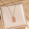 Collar de Ábaco Calabaza de Zirconia Estilo Caperucita Roja Cadena para Clavícula de Lujo Ligero Nicho para Mujer Joyería con Microincrustaciones Chapada en Oro Real