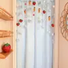 Tela de Janela Kawaii Morango Fresco Doce para Meninos e Meninas Quarto com Bay Window Cortina Sem Furo Cortina Divisória Decorativa