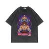Camiseta vintage lavada de manga curta Dragon Ball anime americana oversized Algodão T Europeia e Americana peça única entrega