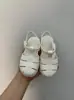 Zapatos de plástico para niños color macarrón Zapatos romanos punta cerrada huecos impermeables antideslizantes Sandalias para niños Zapatos de playa para niñas Verano