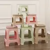 Taburete de plástico engrosado para uso doméstico, adecuado para adultos, sala de estar, mesa de comedor, taburete alto, taburete pequeño, taburete bajo, taburete cuadrado, apilable