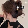 Presilha de pérola oversized feminina nicho alta qualidade presilha tubarão presilha adorno de cabeça grampo de cabelo traseiro acessórios de cabelo de acrílico
