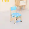 Silla de Jardín de Infancia Silla Infantil con Respaldo Escritorio y Silla de Plástico Aprendizaje en Casa Entrenamiento Silla Elevable Apilable Silla de Color
